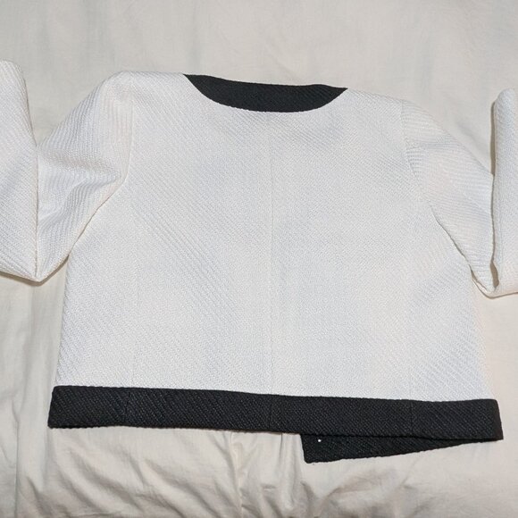 J. Crew Black and White Combo Tweed Lady Jacket, Size 6 - Picture 6 of 7